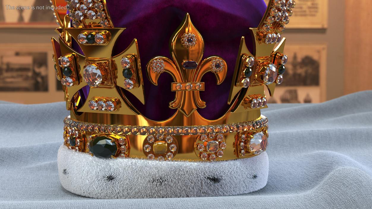 3D model St Edwards Crown Fur