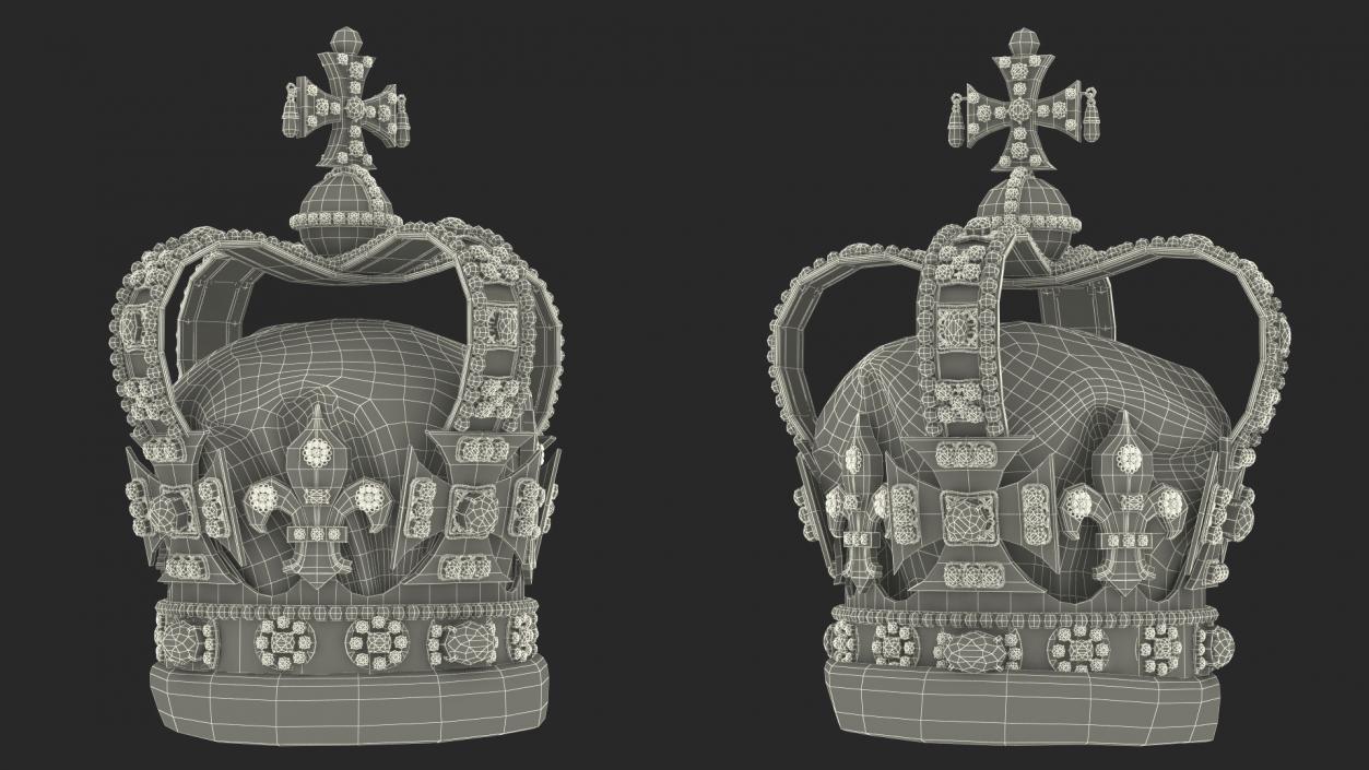 3D model St Edwards Crown Fur