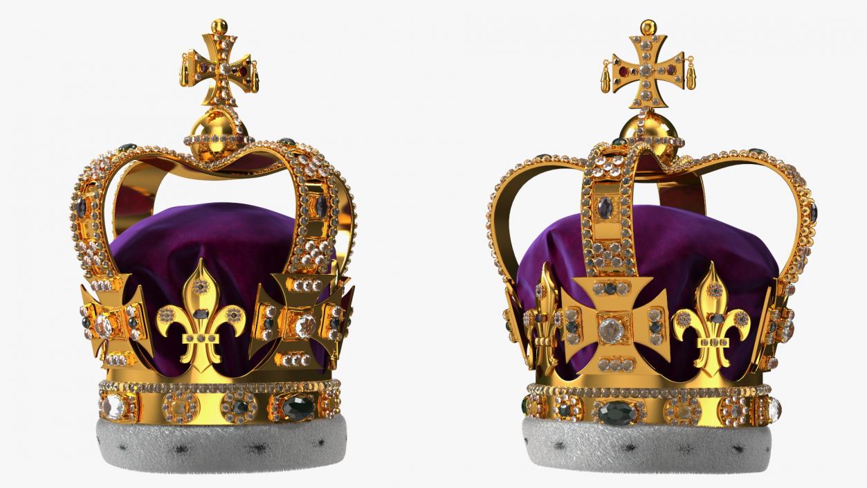 3D model St Edwards Crown Fur