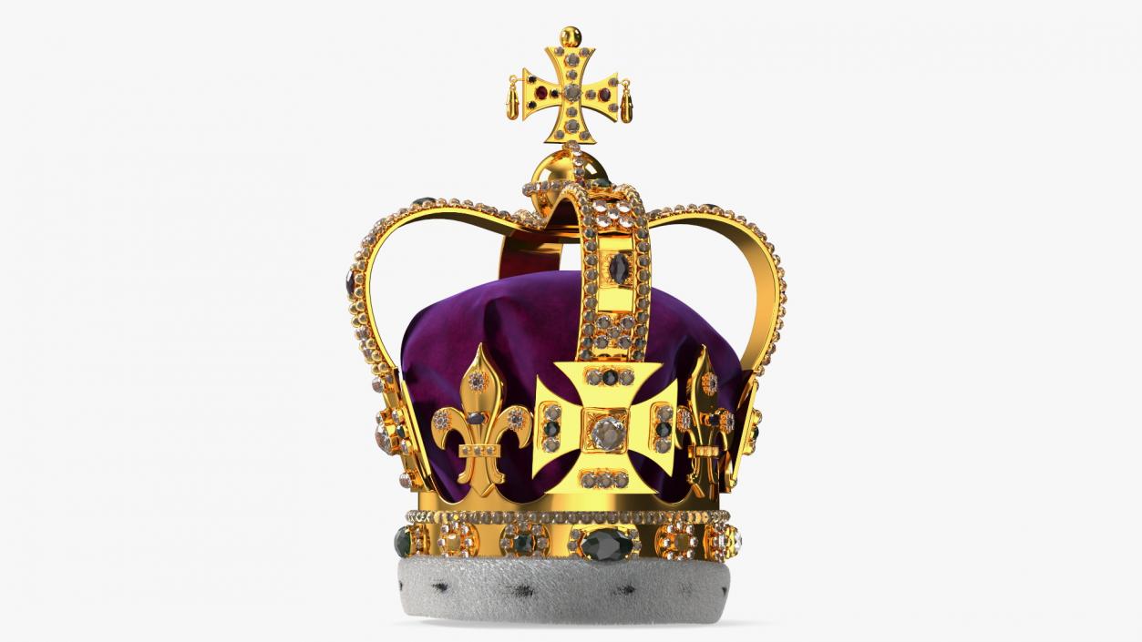 3D model St Edwards Crown Fur