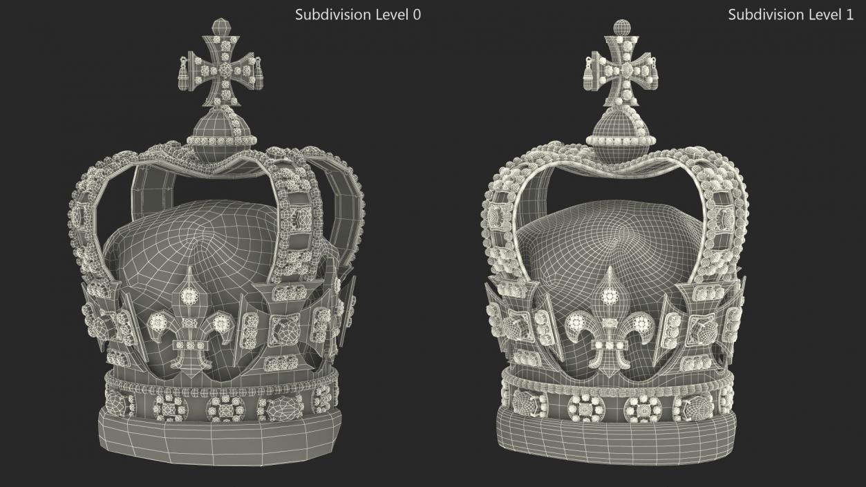 3D model St Edwards Crown Fur