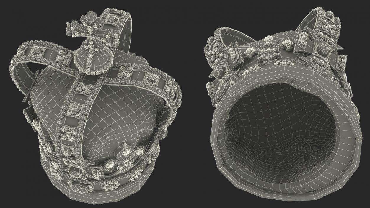 3D model St Edwards Crown Fur