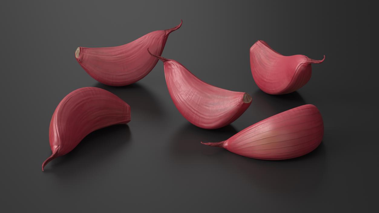 3D Clove Garlic Red