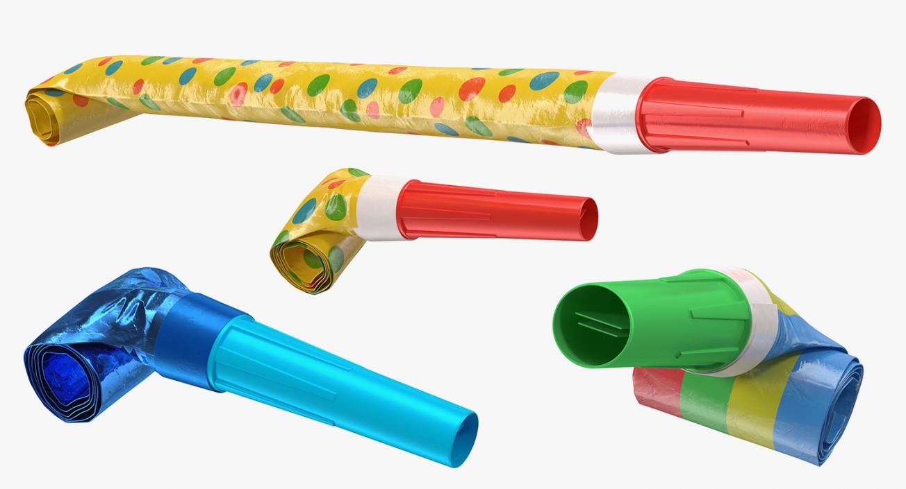 Party Air Whistles Set 3D