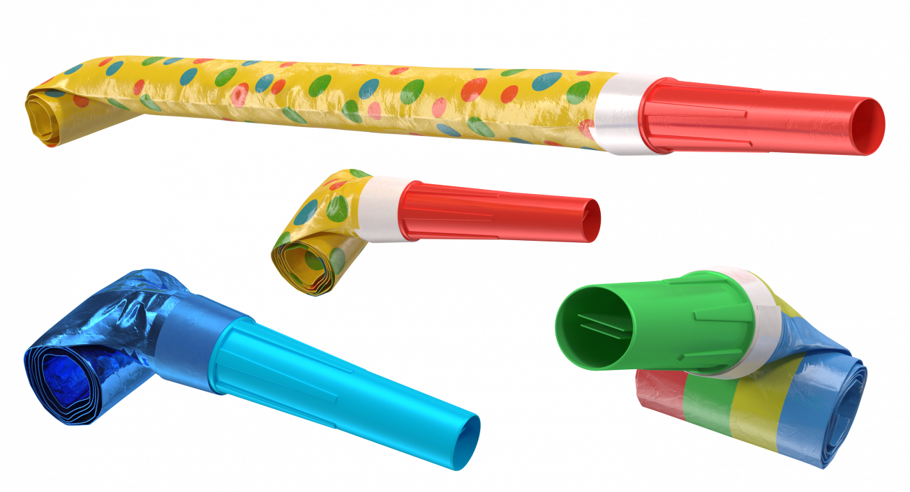 Party Air Whistles Set 3D