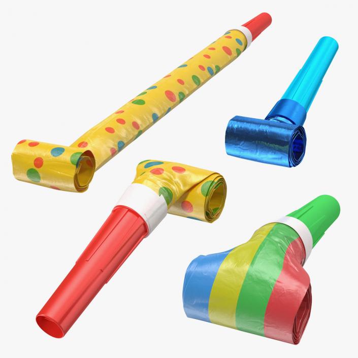 Party Air Whistles Set 3D