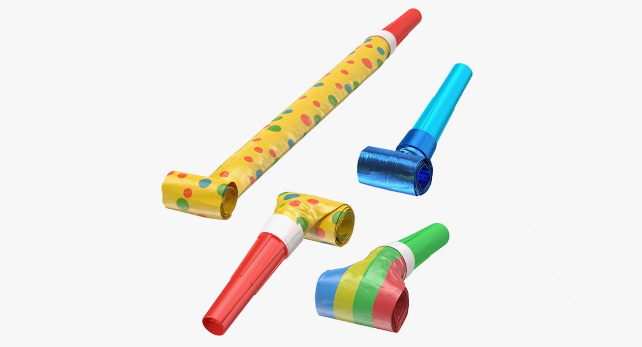 Party Air Whistles Set 3D