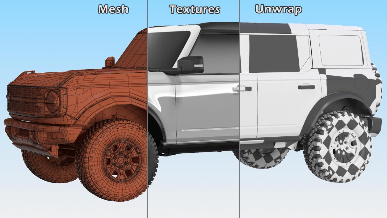 3D Four Door 4X4 SUV Exterior Only