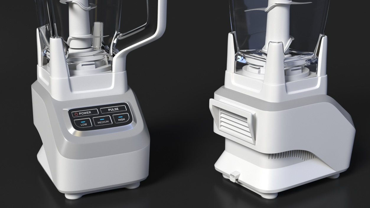 Professional Kitchen Blender White 3D model