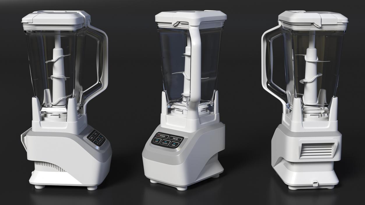 Professional Kitchen Blender White 3D model