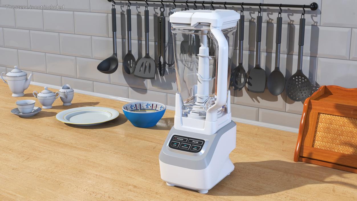 Professional Kitchen Blender White 3D model