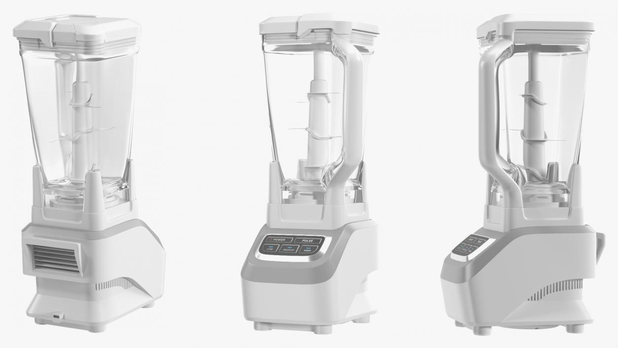 Professional Kitchen Blender White 3D model