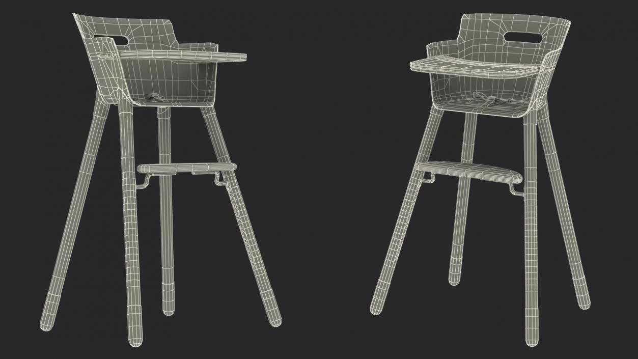 3D Baby Dining Highchair