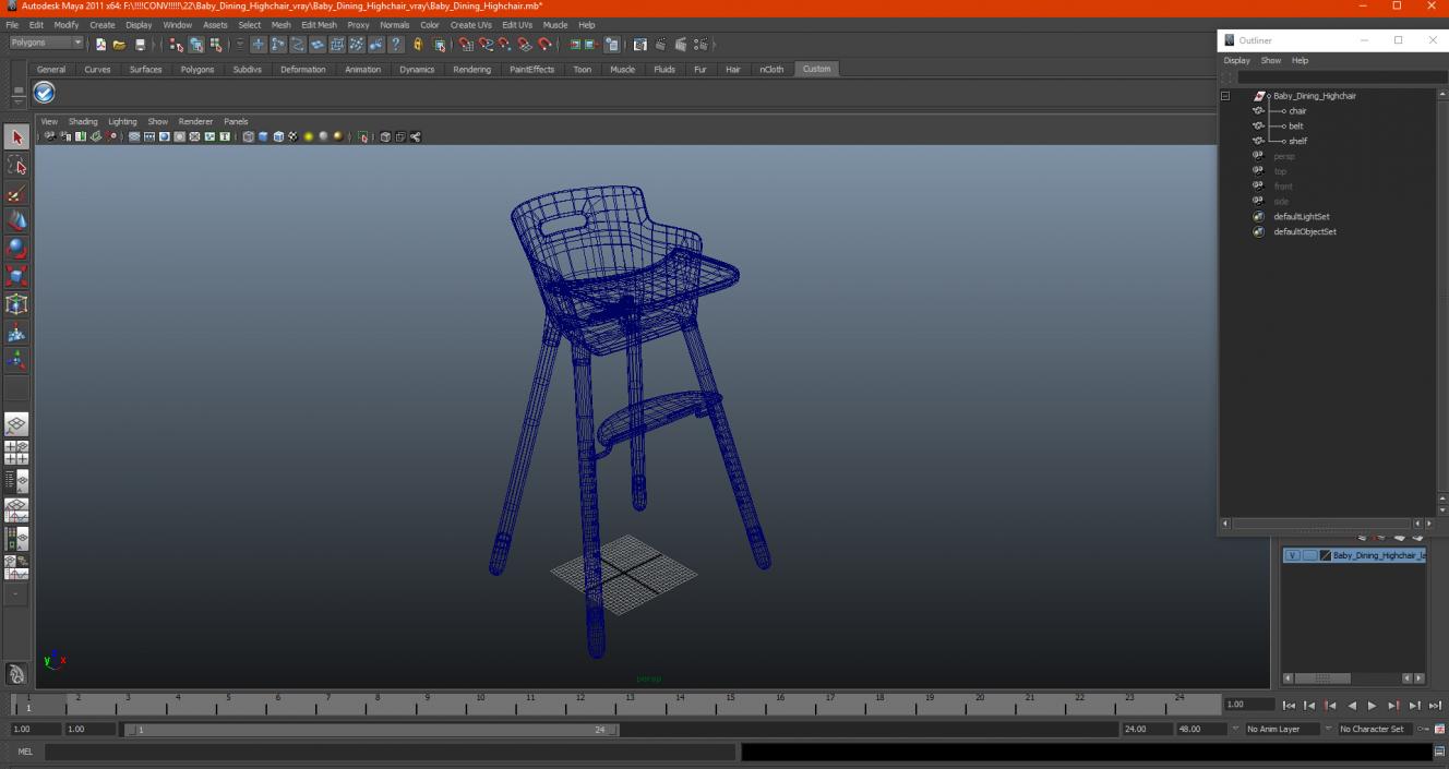 3D Baby Dining Highchair