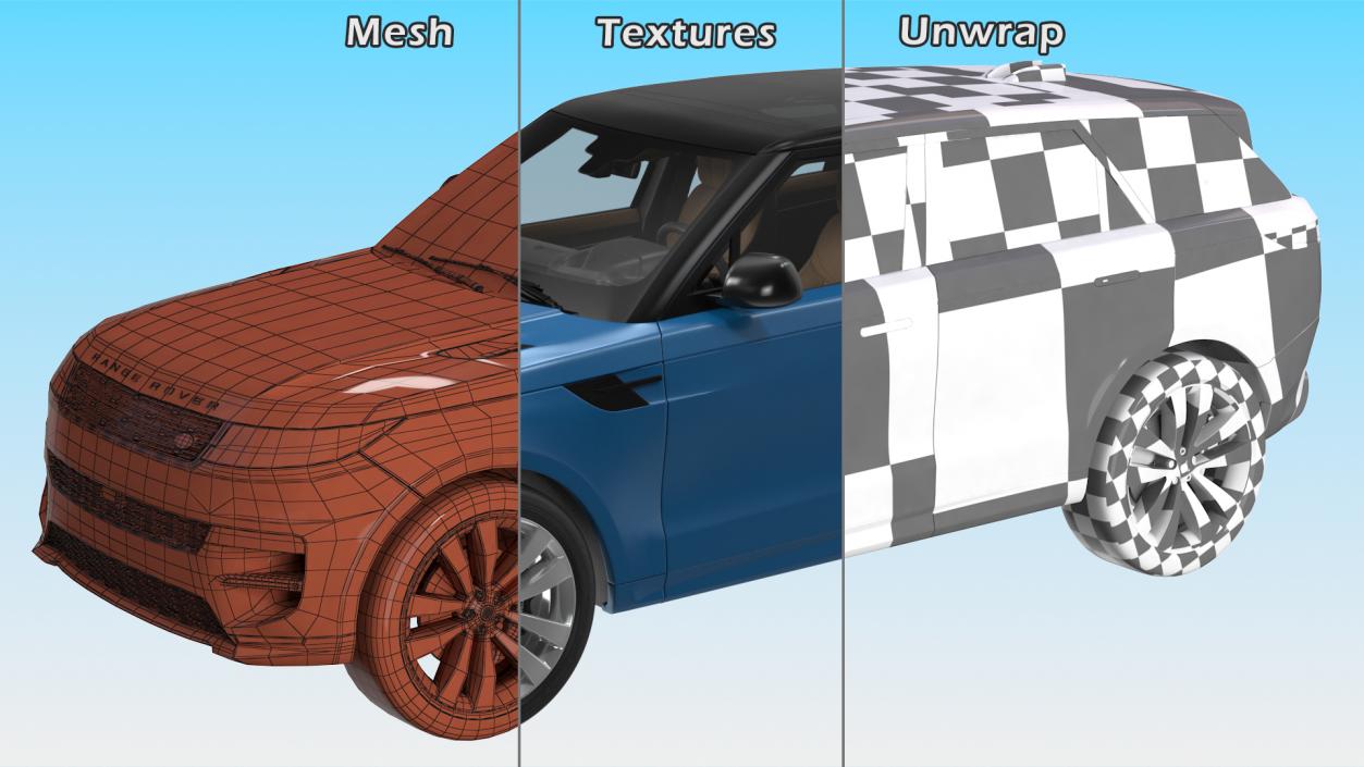 3D Range Rover Landrovers Collection model