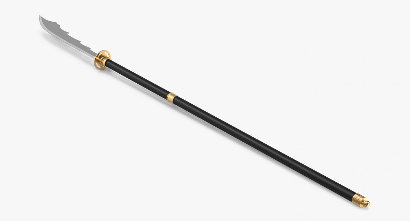 3D Japanese Samurai Naginata Yari Sword