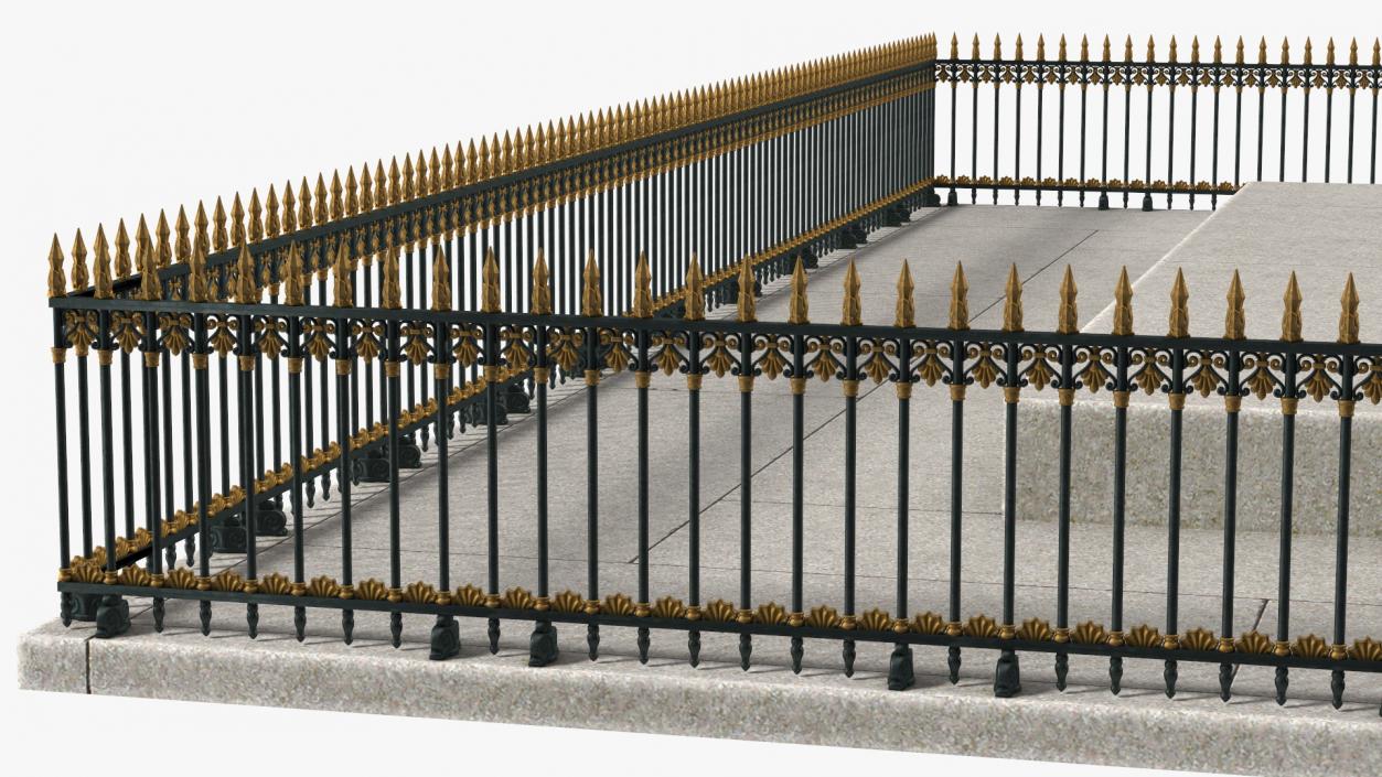 3D model Fenced Pedestal