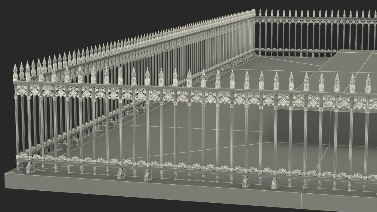 3D model Fenced Pedestal