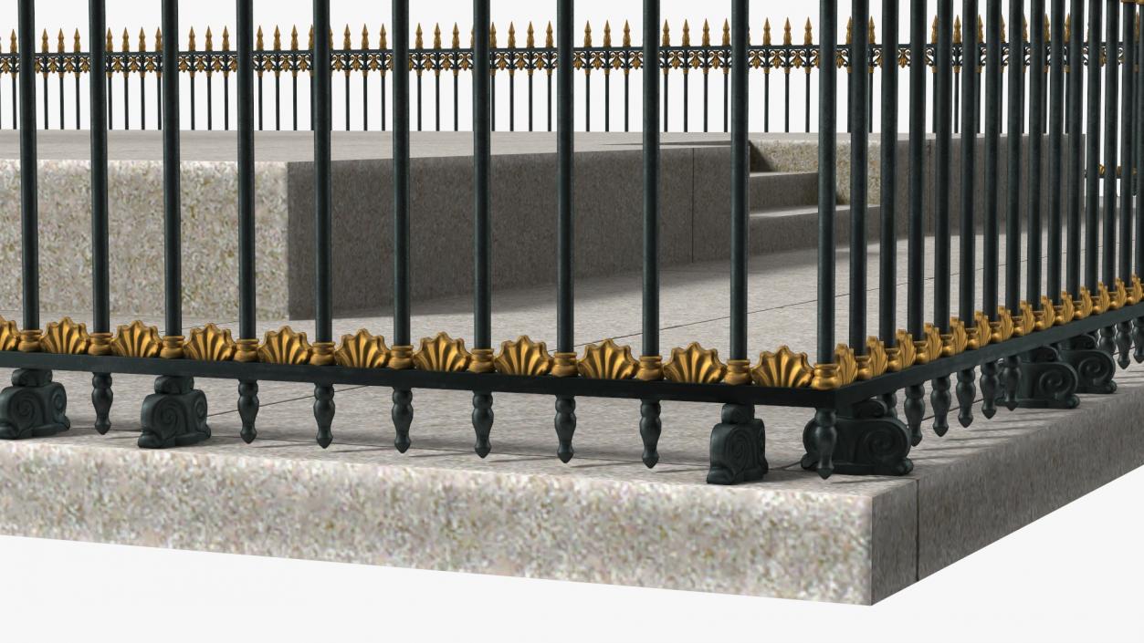 3D model Fenced Pedestal