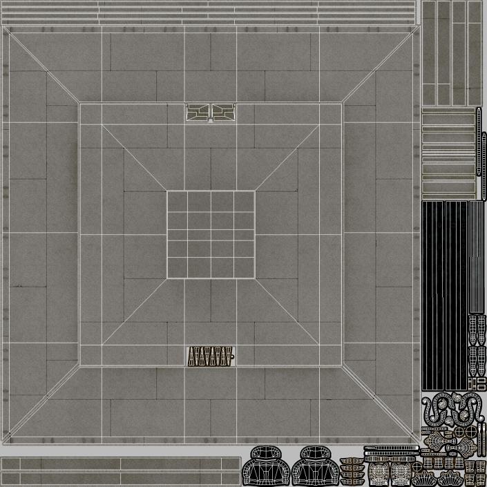 3D model Fenced Pedestal