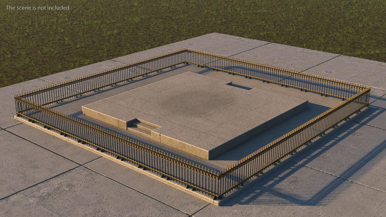 3D model Fenced Pedestal