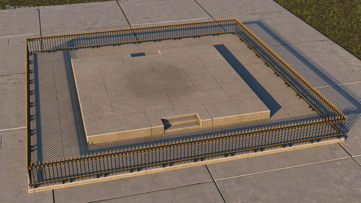 3D model Fenced Pedestal