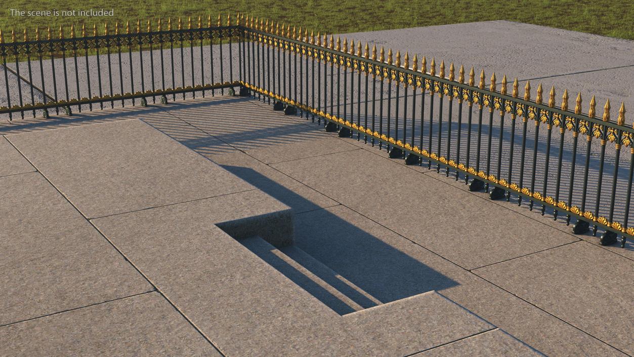 3D model Fenced Pedestal