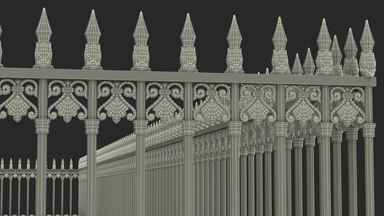 3D model Fenced Pedestal