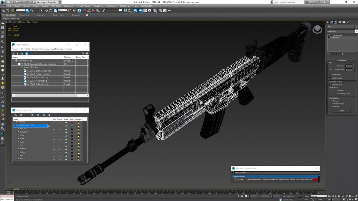 3D model FN SCAR Combat Rifle