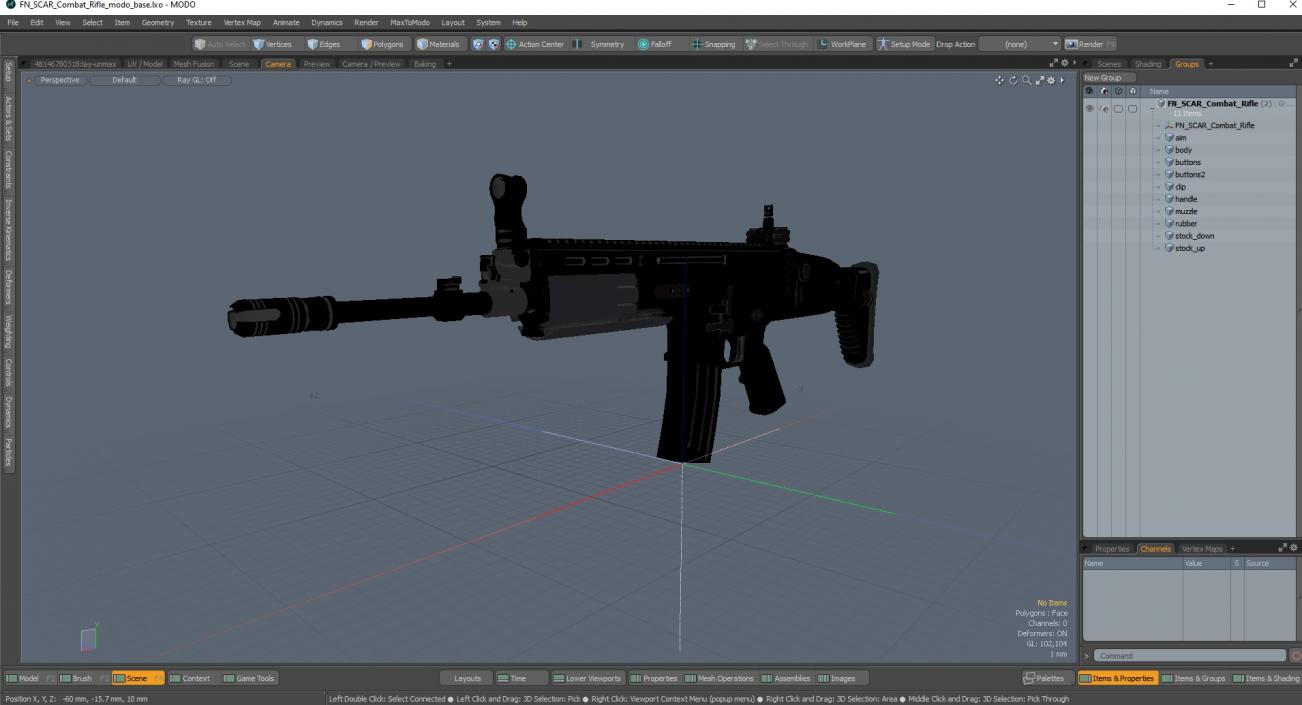 3D model FN SCAR Combat Rifle