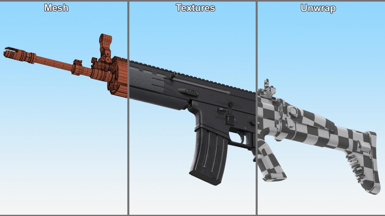 3D model FN SCAR Combat Rifle