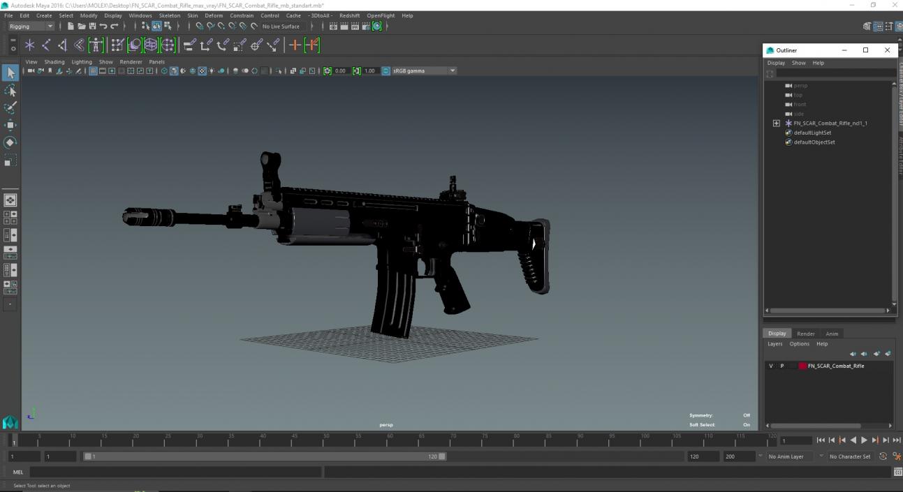 3D model FN SCAR Combat Rifle