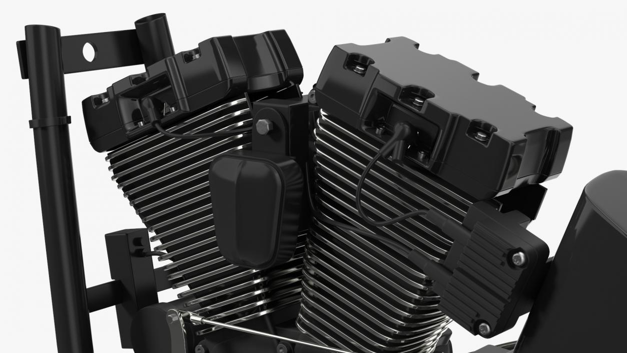 V-Twin Motorcycle Engine 3D model