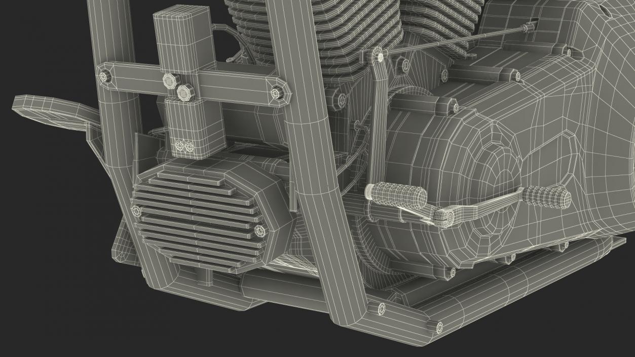 V-Twin Motorcycle Engine 3D model