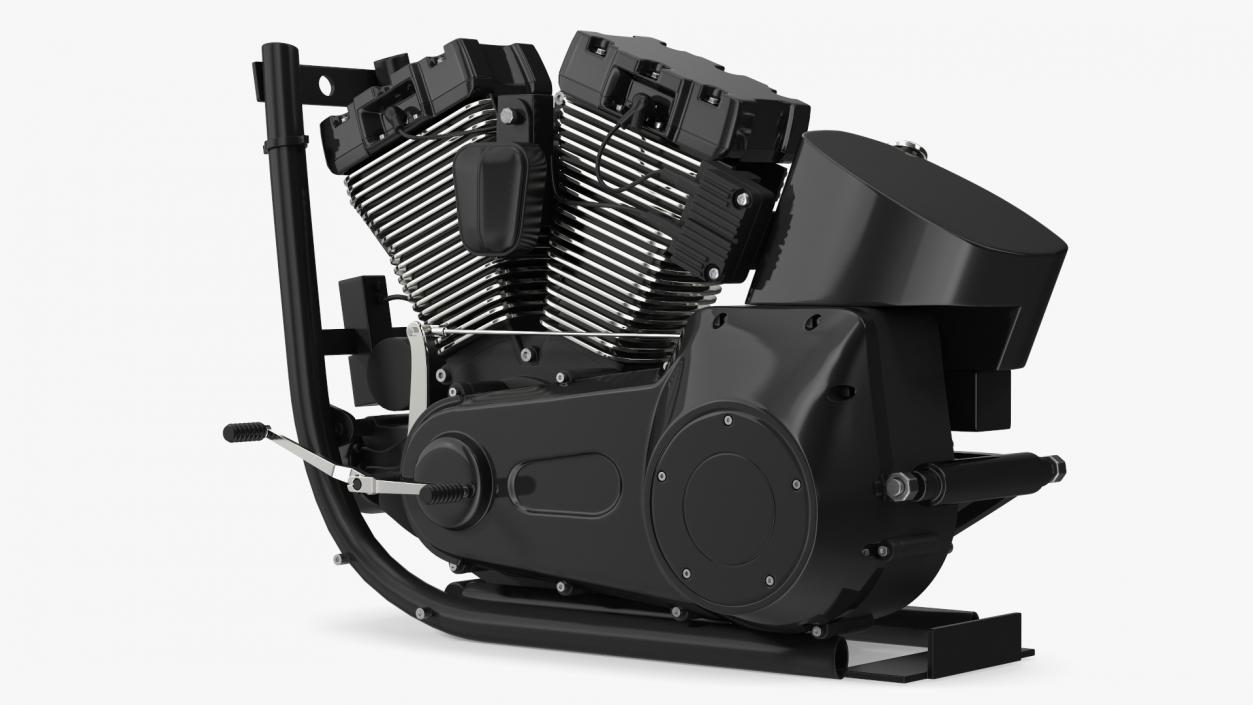 V-Twin Motorcycle Engine 3D model