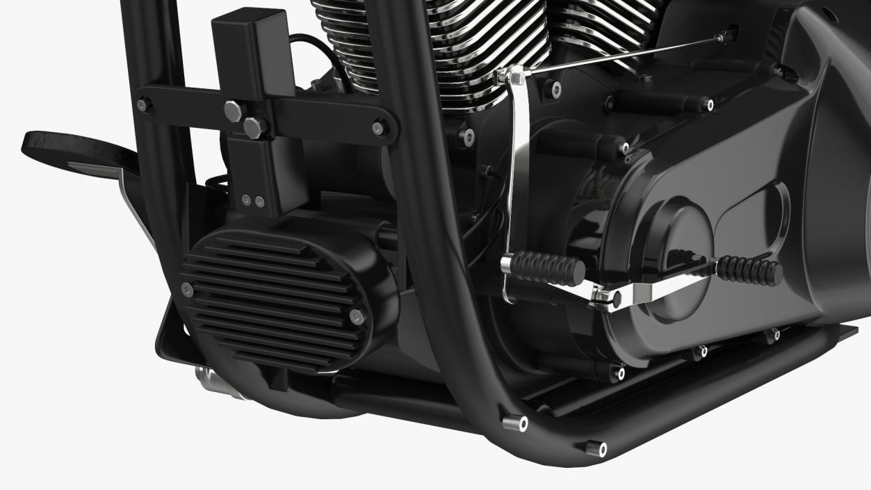 V-Twin Motorcycle Engine 3D model