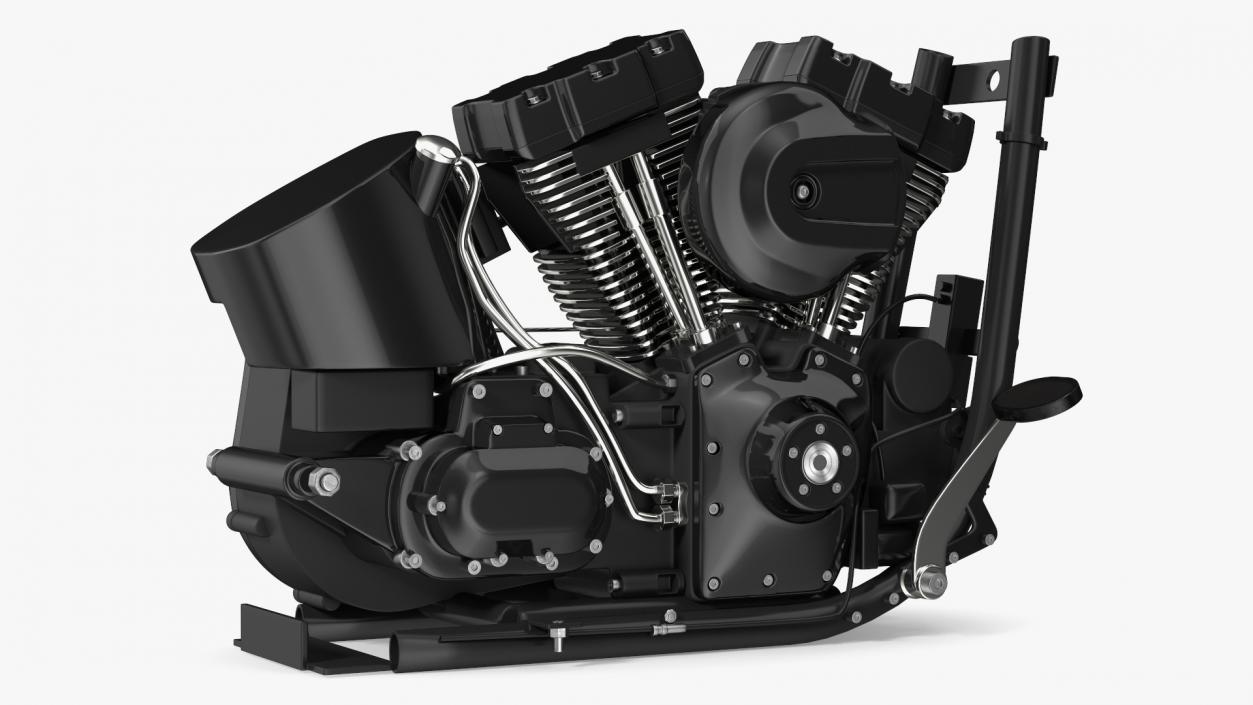 V-Twin Motorcycle Engine 3D model