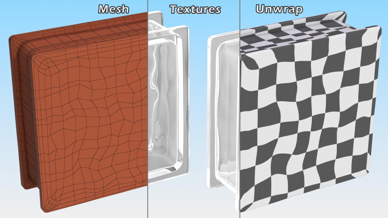 3D model Glass Blocks Collection 3