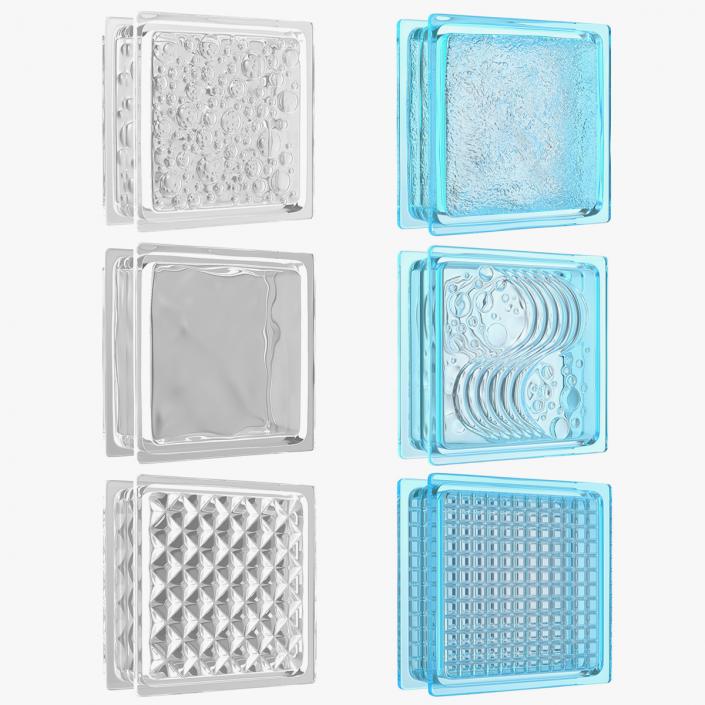 3D model Glass Blocks Collection 3