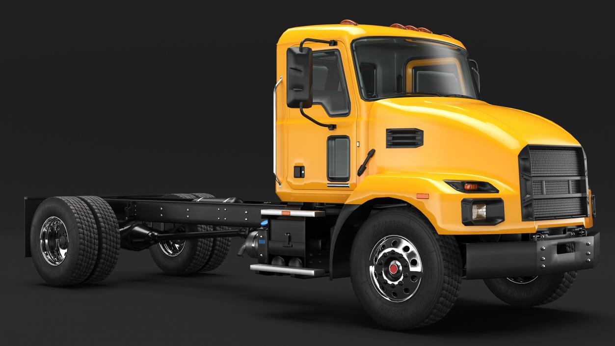 3D Medium-Duty Truck Rigged for Maya model