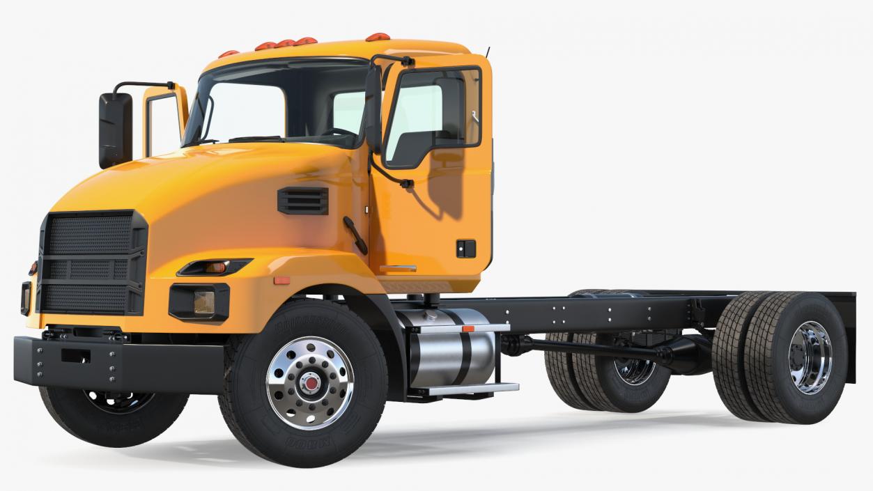 3D Medium-Duty Truck Rigged for Maya model