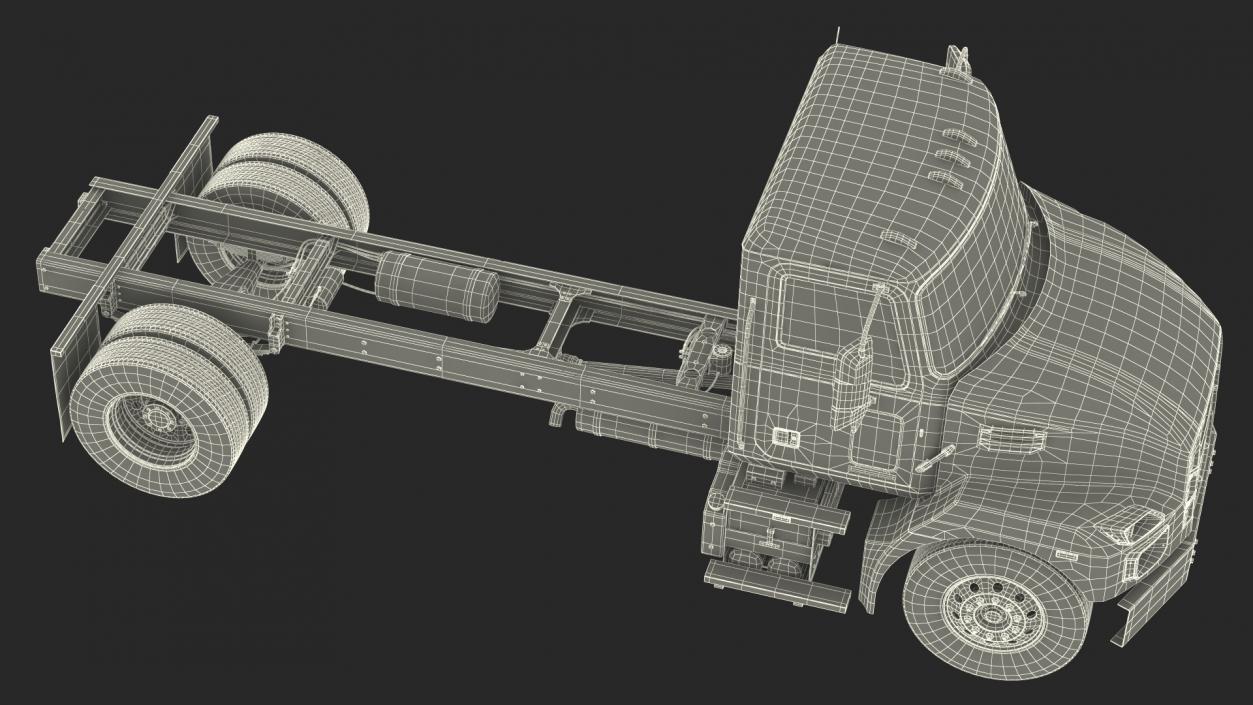 3D Medium-Duty Truck Rigged for Maya model