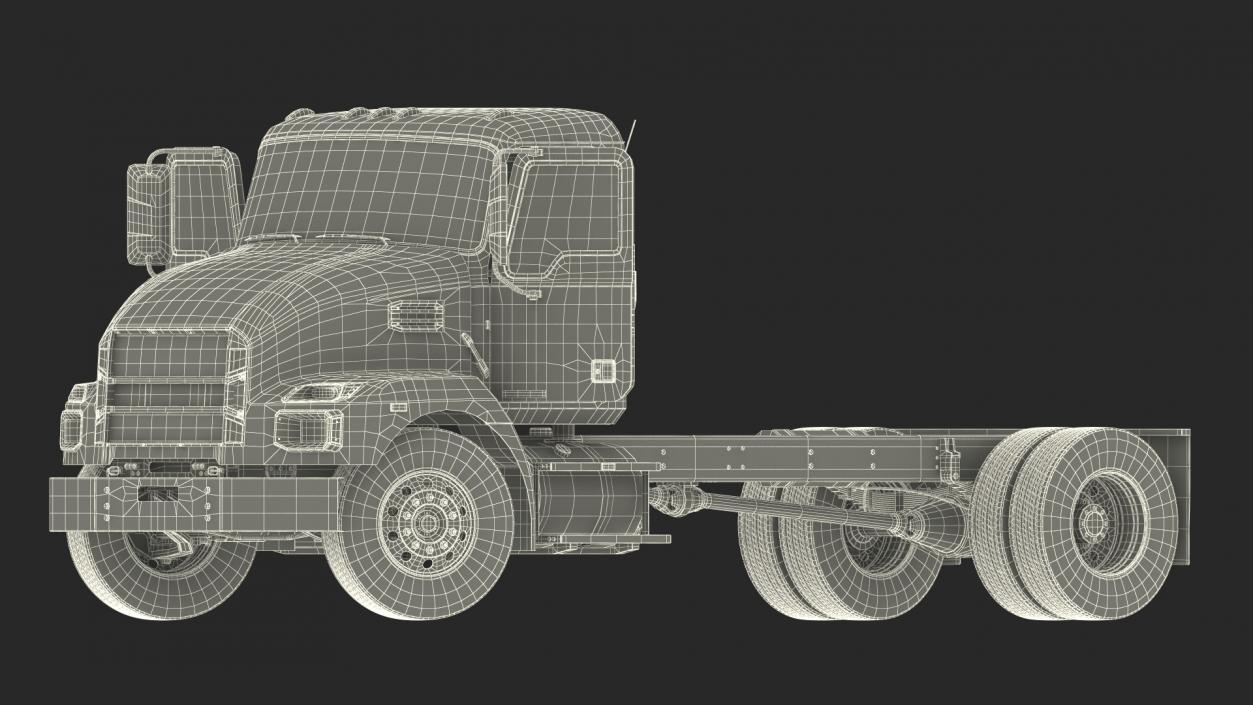 3D Medium-Duty Truck Rigged for Maya model