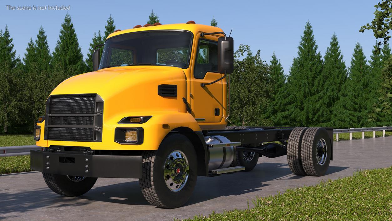 3D Medium-Duty Truck Rigged for Maya model