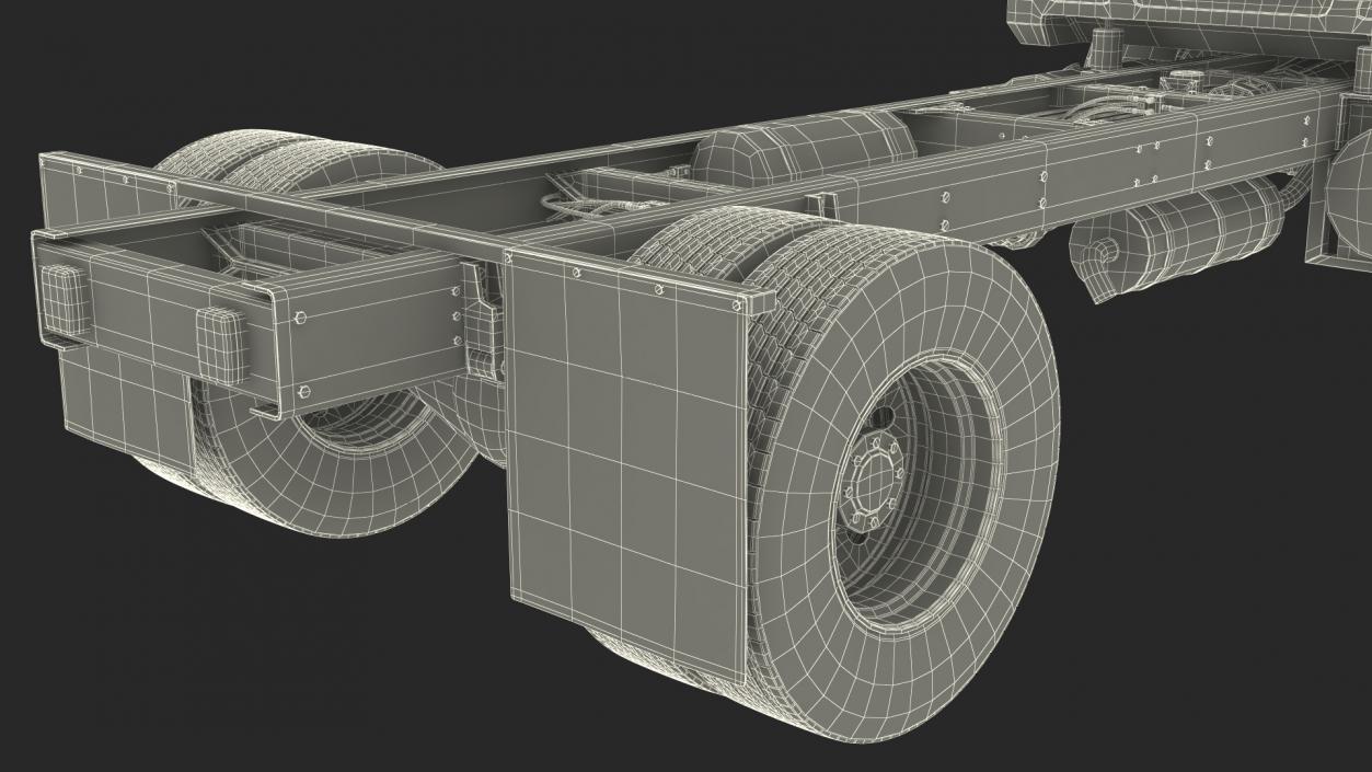 3D Medium-Duty Truck Rigged for Maya model