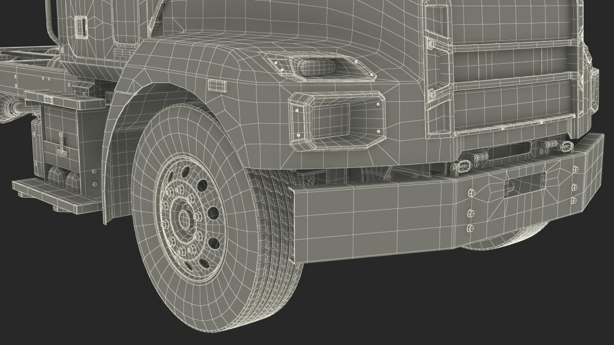 3D Medium-Duty Truck Rigged for Maya model