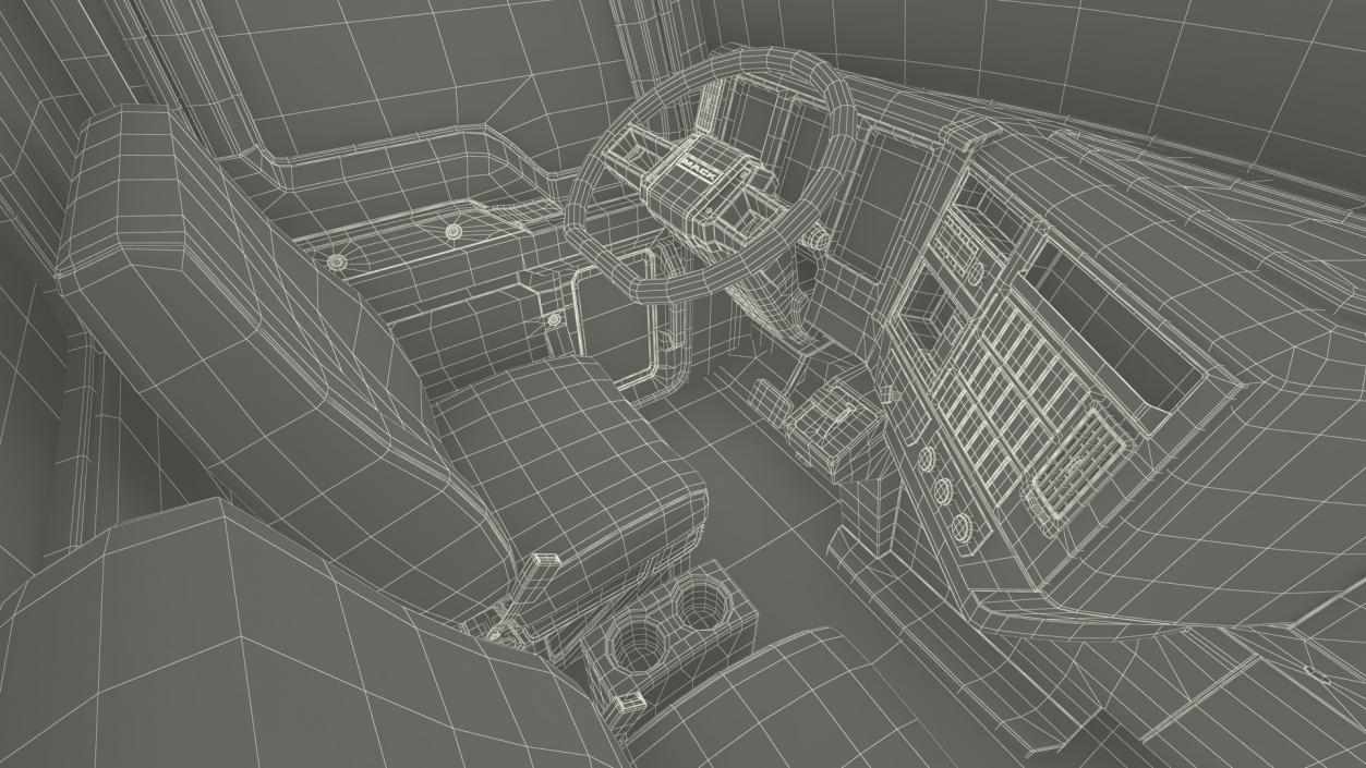 3D Medium-Duty Truck Rigged for Maya model