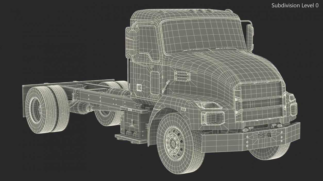 3D Medium-Duty Truck Rigged for Maya model