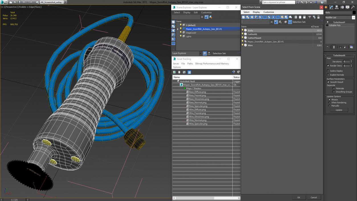 3D Mopec Swordfish Autopsy Saw BD141 model