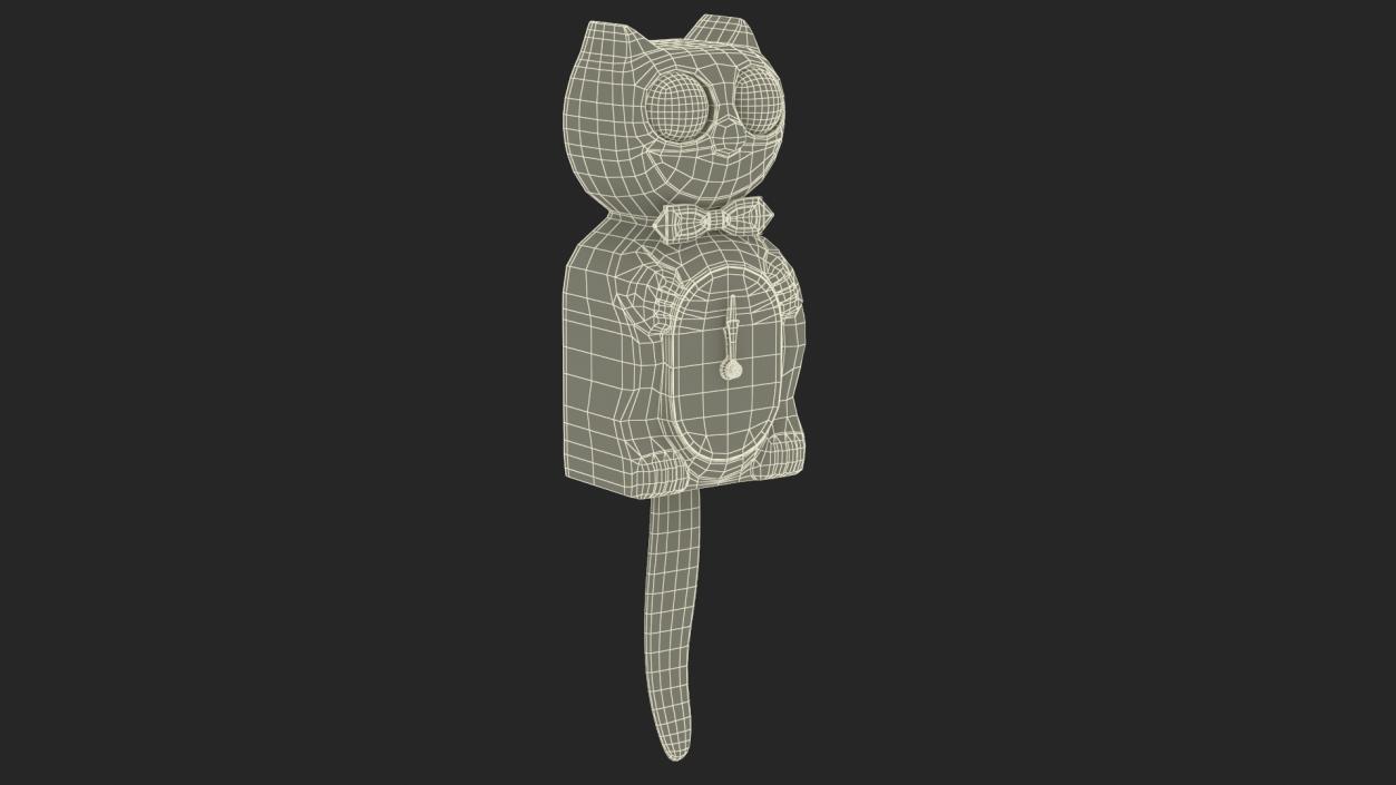 Bengal Tiger Kit Cat Clock Rigged for Maya 3D